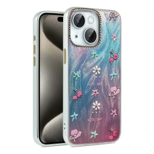 İphone 15 Kılıf Blade Aynalı Desenli Kapak - Desen 4