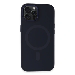 İphone 15 Pro Max Kılıf Oslo Magsafe Kapak - Lacivert