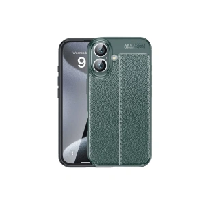 İphone 16 Kılıf Auto Focus Kapak - Koyu Yeşil