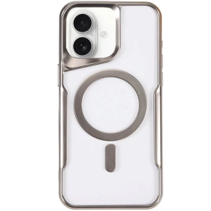İphone 16 Kılıf Boyi Magsafe Silikon Kapak - Gümüş