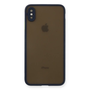 İphone Xs Max Kılıf Montreal Silikon Kapak - Lacivert