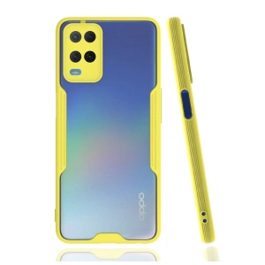 Oppo A54 4g Kılıf Platin Silikon - Sarı