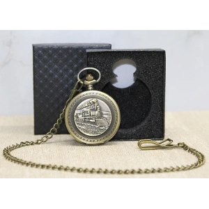 Özel Kutulu Tren Temalı Köstekli Saat Alk4670