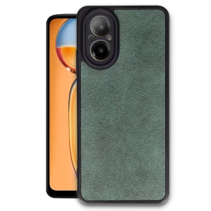 Realme 12 Lite Kılıf Aras Deri Kapak - Koyu Yeşil