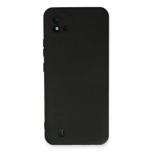 Realme C11 2021 Kılıf Nano İçi Kadife Silikon - Siyah