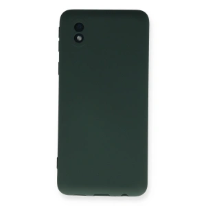 Samsung Galaxy A01 Core Kılıf Nano İçi Kadife Silikon - Koyu Yeşil