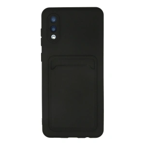 Samsung Galaxy A02 Kılıf Kelvin Kartvizitli Silikon - Siyah