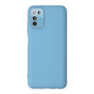 Samsung Galaxy A03s Kılıf Lansman Glass Kapak - Mavi