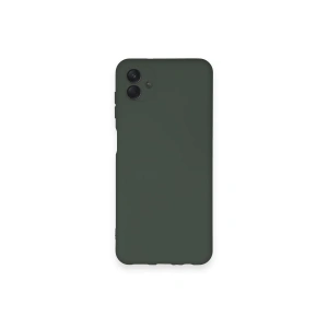Samsung Galaxy A04 Kılıf Nano İçi Kadife Silikon - Koyu Yeşil
