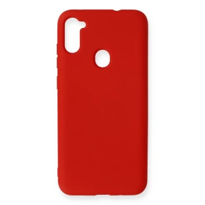 Samsung Galaxy A11 Kılıf Nano İçi Kadife Silikon - Kırmızı