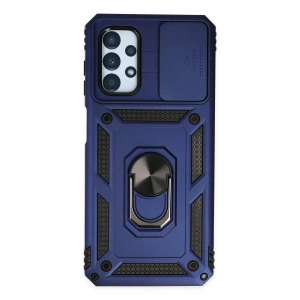 Samsung Galaxy A33 5g Kılıf Pars Lens Yüzüklü Silikon - Lacivert