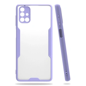 Samsung Galaxy M51 Kılıf Platin Silikon - Lila