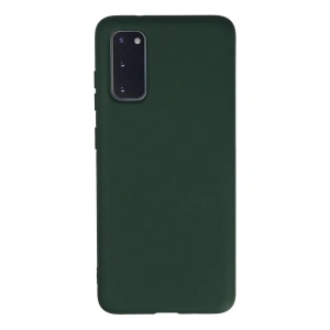 Samsung Galaxy S20 Kılıf Nano İçi Kadife Silikon - Koyu Yeşil