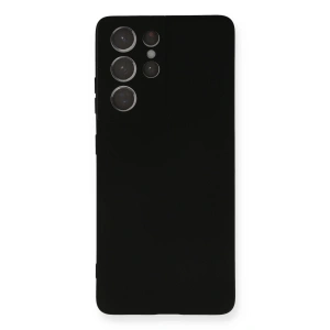 Samsung Galaxy S21 Ultra Kılıf Nano İçi Kadife Silikon - Siyah