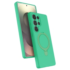 Samsung Galaxy S24 Ultra Regal Magsafe Standlı Kapak - Yeşil