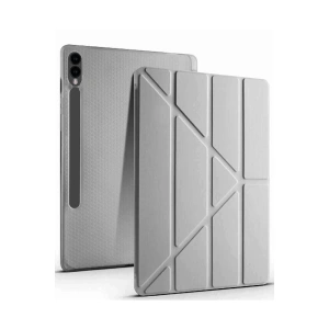 Samsung Galaxy X610 Tab S9 Fe Plus 12.4 Kılıf Kalemlikli Mars Tablet Kılıfı - Koyu Gri