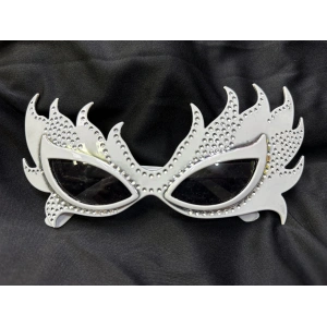 Taşlı Göz Kamaştıran Gecenin Yıldızı Beyaz Parti Alev Gözlük