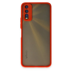 Vivo Y11s Kılıf Montreal Silikon Kapak - Kırmızı