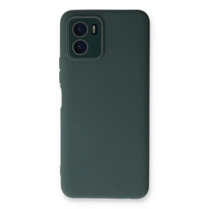 Vivo Y15s Kılıf Lansman Glass Kapak - Koyu Yeşil