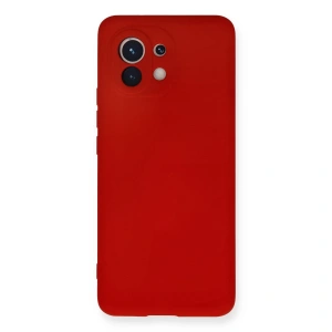 Xiaomi Mi 11 Kılıf Nano İçi Kadife Silikon - Kırmızı