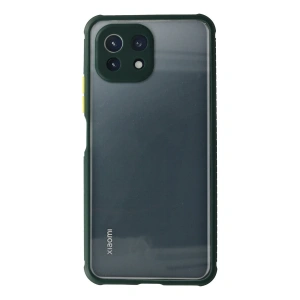 Xiaomi Mi 11 Lite Kılıf Miami Şeffaf Silikon - Koyu Yeşil