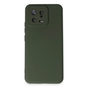 Xiaomi Mi 13 Kılıf Nano İçi Kadife Silikon - Koyu Yeşil