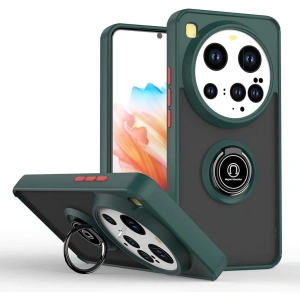 Xiaomi Mi 15 Ultra Kılıf Montreal Yüzüklü Silikon Kapak - Yeşil