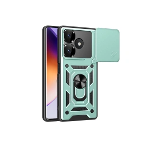 Xiaomi Redmi 13 4g Kılıf Pars Lens Yüzüklü Silikon - Yeşil