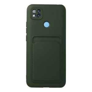 Xiaomi Redmi 9c Kılıf Kelvin Kartvizitli Silikon - Koyu Yeşil