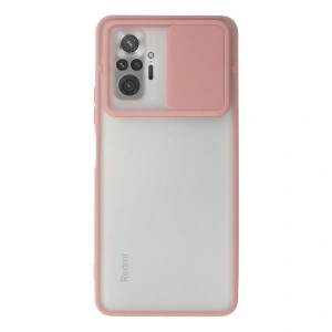 Xiaomi Redmi Note 10 Pro Kılıf Palm Buzlu Kamera Sürgülü Silikon - Pembe