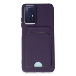 Xiaomi Redmi Note 11s Kılıf Kelvin Kartvizitli Silikon - Derin Mor