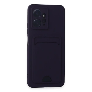 Xiaomi Redmi Note 12 4g Kılıf Kelvin Kartvizitli Silikon - Derin Mor