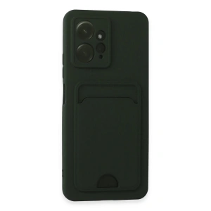 Xiaomi Redmi Note 12 4g Kılıf Kelvin Kartvizitli Silikon - Koyu Yeşil