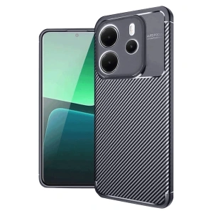 Xiaomi Redmi Note 14 4g Kılıf Auto Focus Karbon Kapak - Lacivert