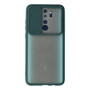 Xiaomi Redmi Note 8 Pro Kılıf Palm Buzlu Kamera Sürgülü Silikon - Yeşil
