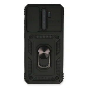 Xiaomi Redmi Note 8 Pro Kılıf Pars Lens Yüzüklü Silikon - Siyah