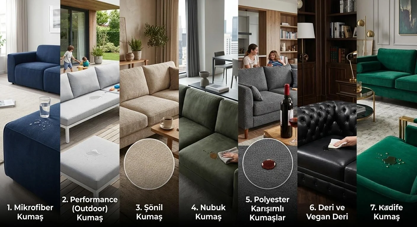 Leke tutmayan koltuk kumaşları ve kumaş seçim rehberi