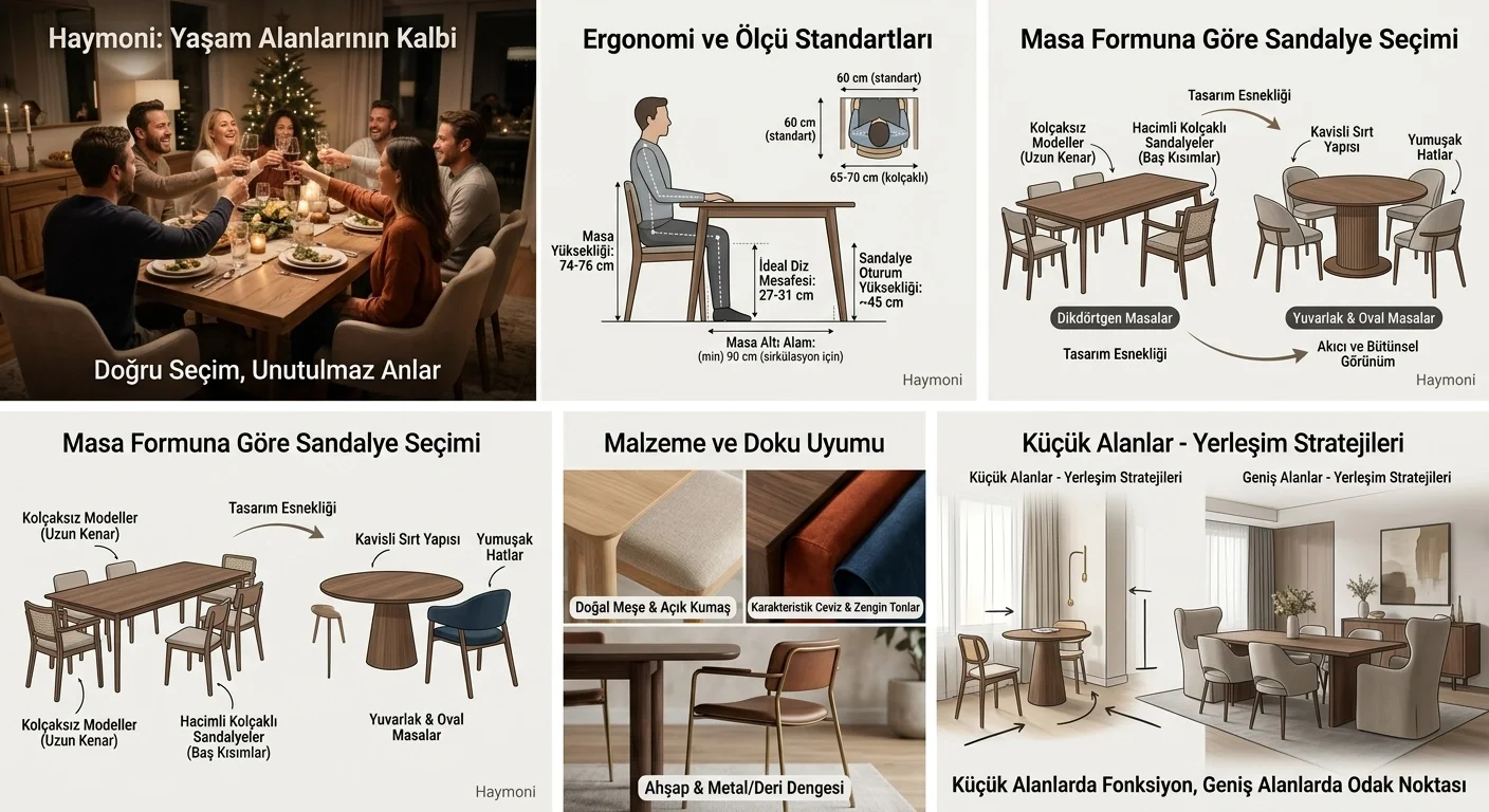 Yemek Masasına Uygun Sandalye Nasıl Seçilir? Masa ve Sandalye Uyumu İçin Kapsamlı Rehber Yemek Masasına Uygun Sandalye Nasıl Seçilir? Masa ve Sandalye Uyumu İçin Kapsamlı Rehber