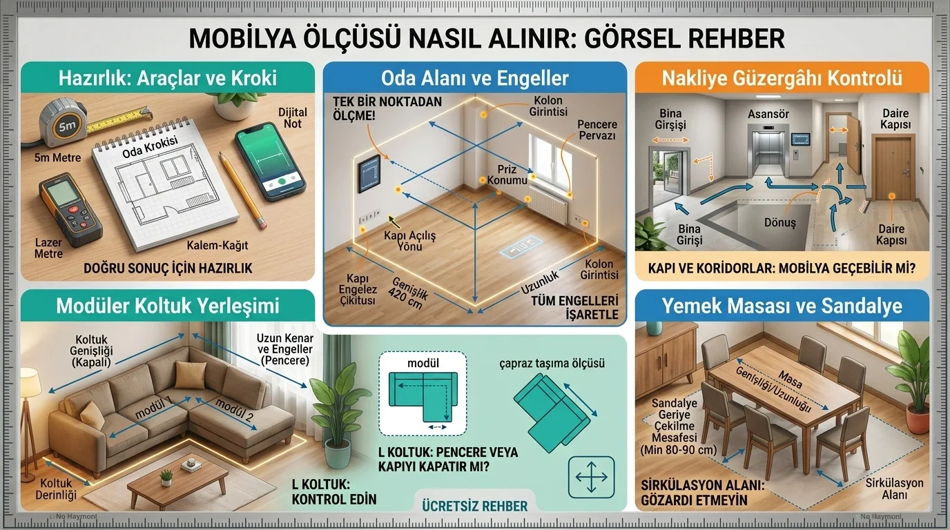 Mobilya Ölçüsü Nasıl Alınır? Doğru Mobilya Seçimi İçin Kapsamlı Rehber
