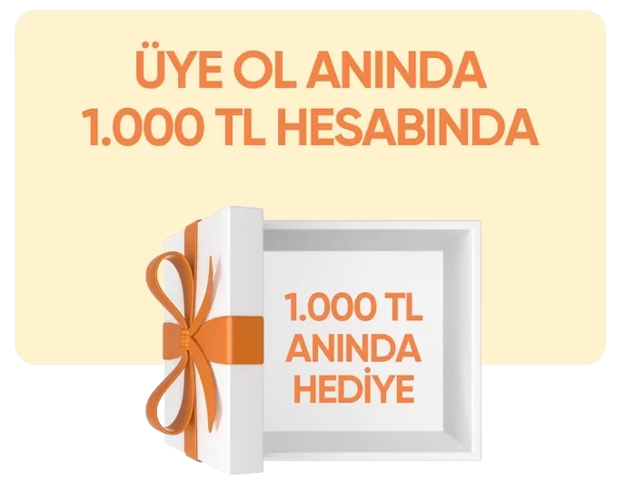 Üyel ol anında 1000 tl hediye çeki
