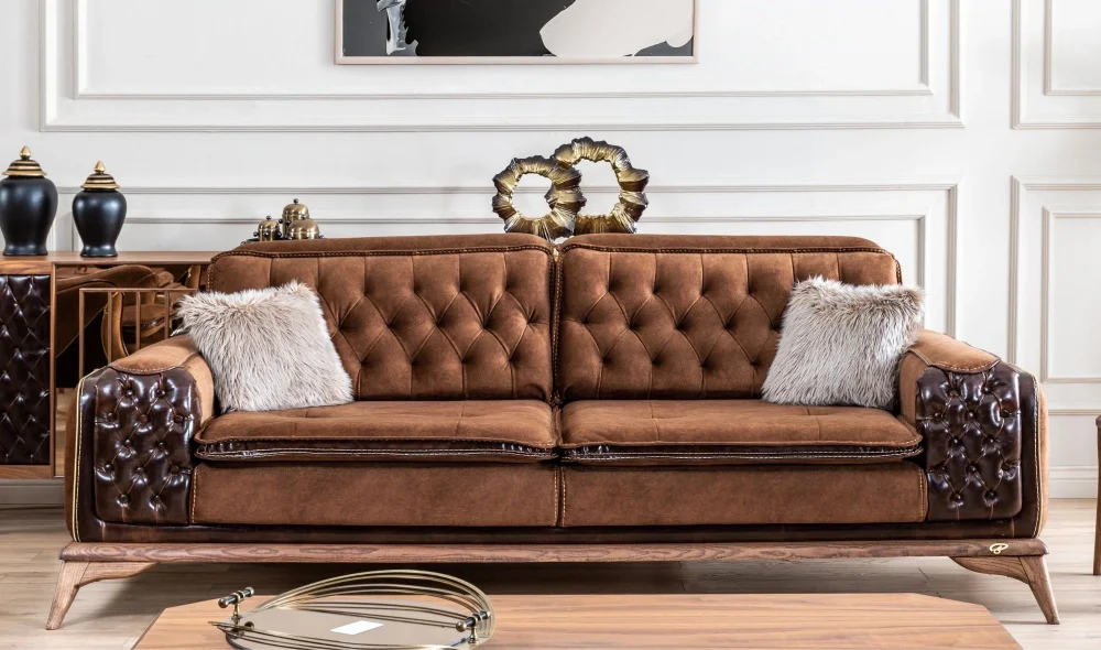 Seren Kahve 3lü Koltuk