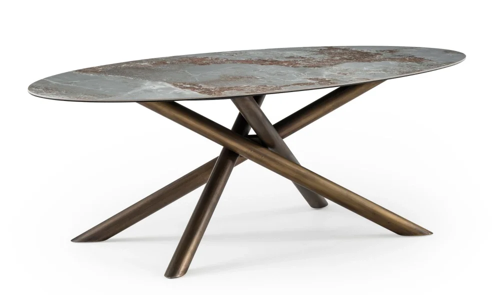 Ellie Antik Seramik Yemek Masası