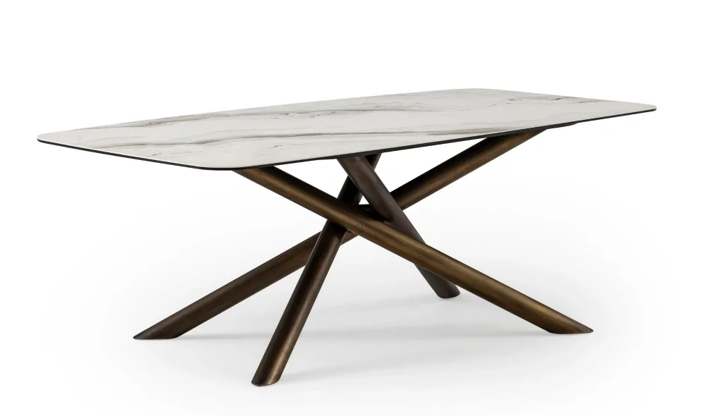 Luna Antik Seramik Yemek Masası