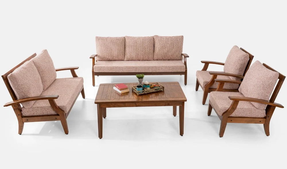 Teras Natura Kiremit 7 Oturumlu Bahçe ve Balkon Takımı