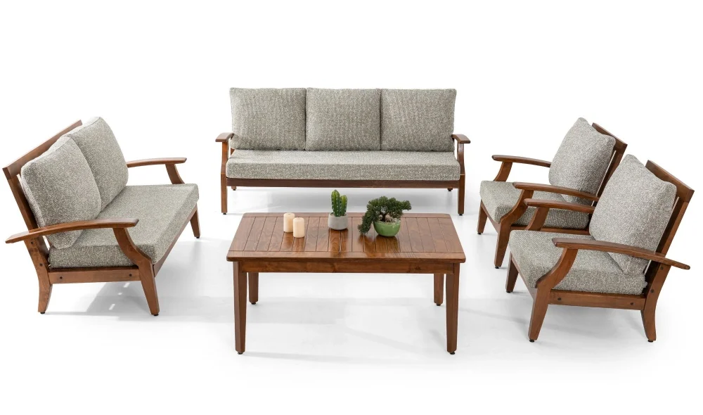 Teras Natura Yeşil 7 Oturumlu Bahçe ve Balkon Takımı