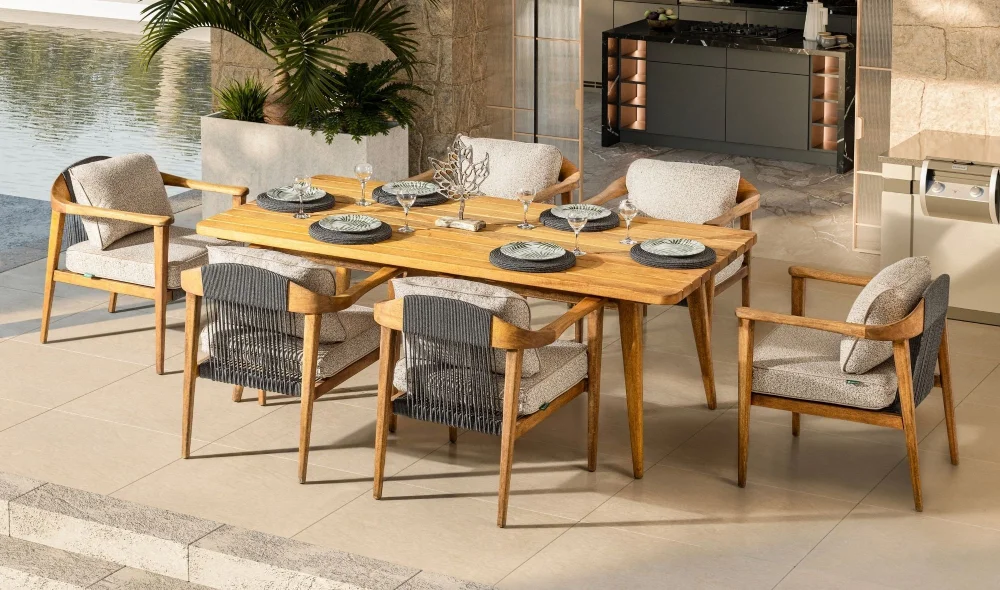 Apollo Iroko Yemek Masası Takımı