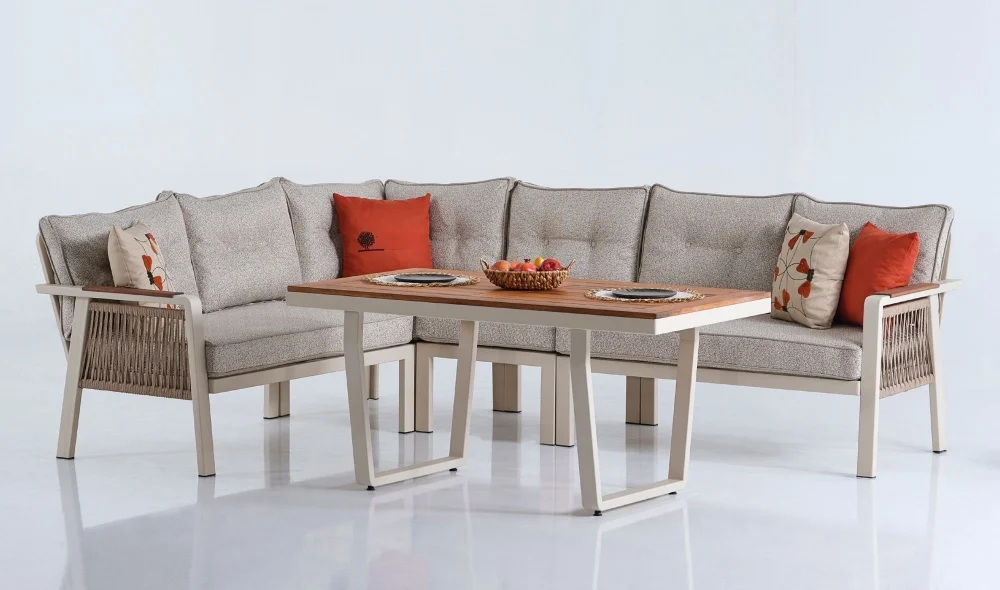 Olimpos Iroko Köşe Bahçe ve Balkon Takımı