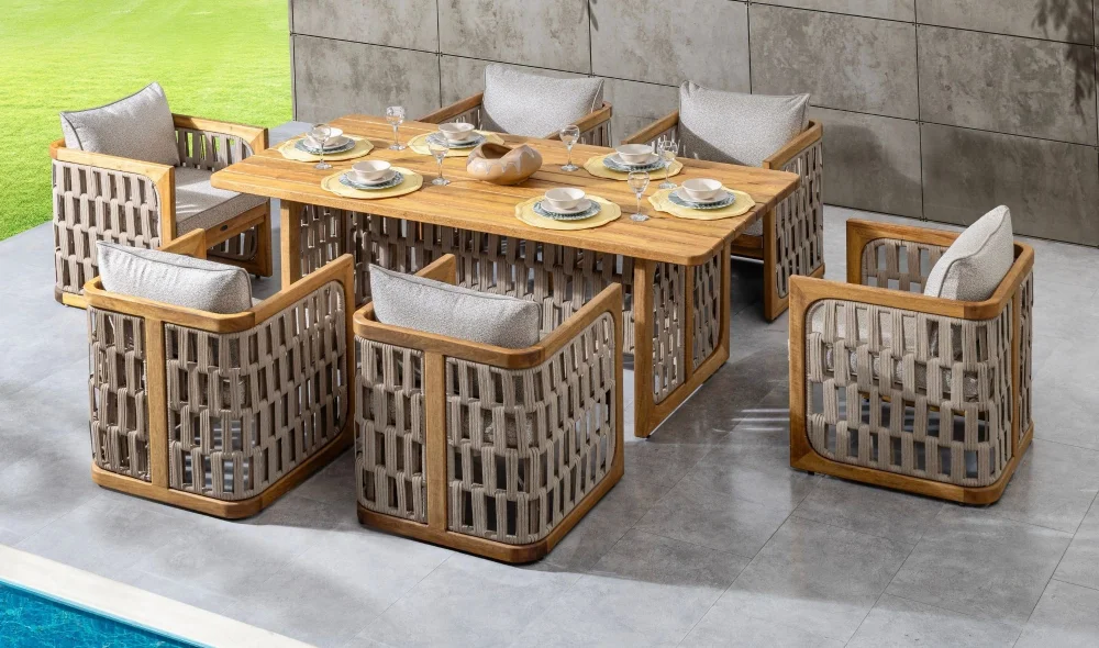 Zeus Iroko Yemek Masası Takımı