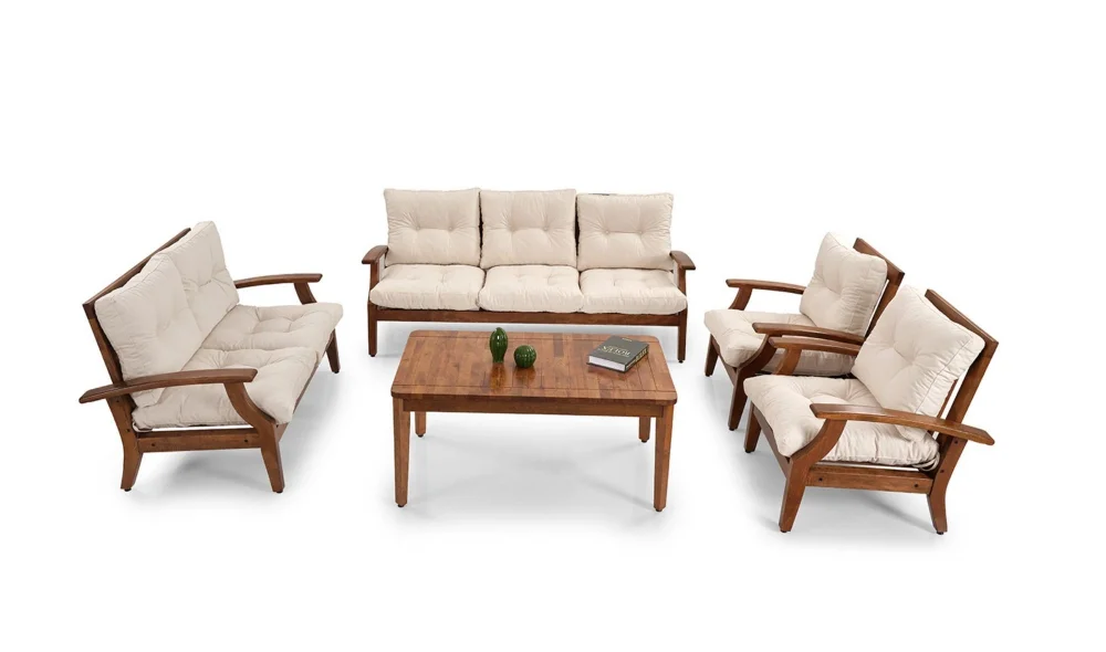 Teras Krem 7 Oturumlu Bahçe ve Balkon Takımı 3211s