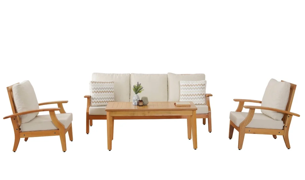 Teras Naturel Bej 5 Oturumlu Bahçe ve Balkon Takımı